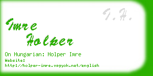 imre holper business card